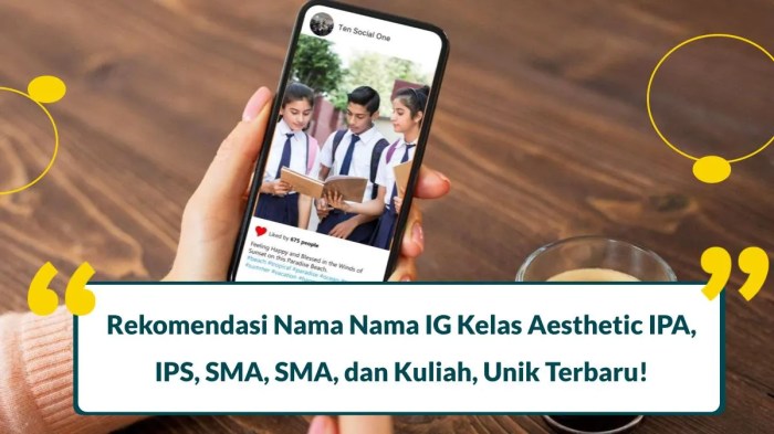 Nama Ig Kelas Aesthetic Smp Kelas 8