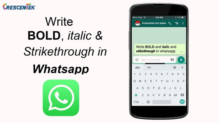 Cara Mencoret Tulisan Di Whatsapp