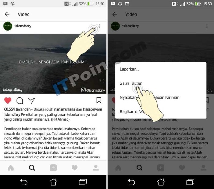 Cara Menyalin Link Postingan IG dengan Mudah