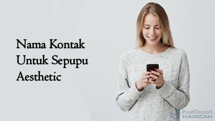 Nama Kontak Untuk Kakak Laki-Laki Aesthetic